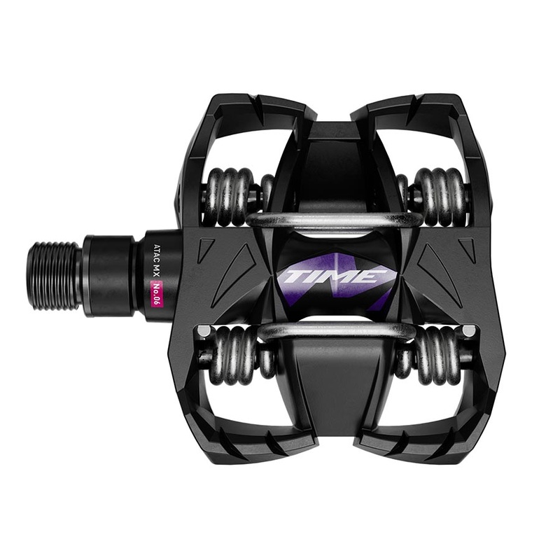 Time MX 6 Pedals - Dual Sided Clipless with Platform Aluminum 9/16" Black B1