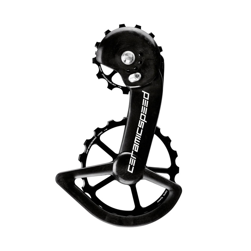 CeramicSpeed OSPW X Pulley Wheel System Shimano GRX RX820 2x12 - Aluminum Pulley Carbon Cage BLK