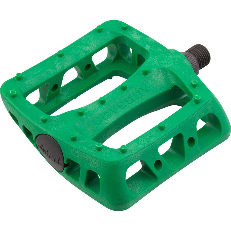 Odyssey Twisted PC Pedals - Platform Composite/Plastic 9/16" Green