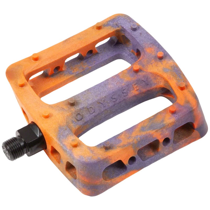 Odyssey Twisted Pro PC Pedals - Platform Composite/Plastic 9/16" Purple/Orange Swirl