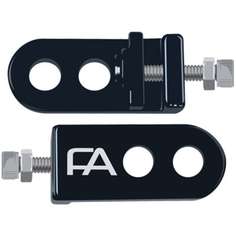 f a chain adjuster 1 bolt black fits 3 8 axles jump chain tensioner free agent chains