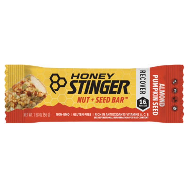 Honey Stinger Bars Nut & Seed Almond Pumpkin,12/Box Nut & Seed Recover Bar  Nutrition