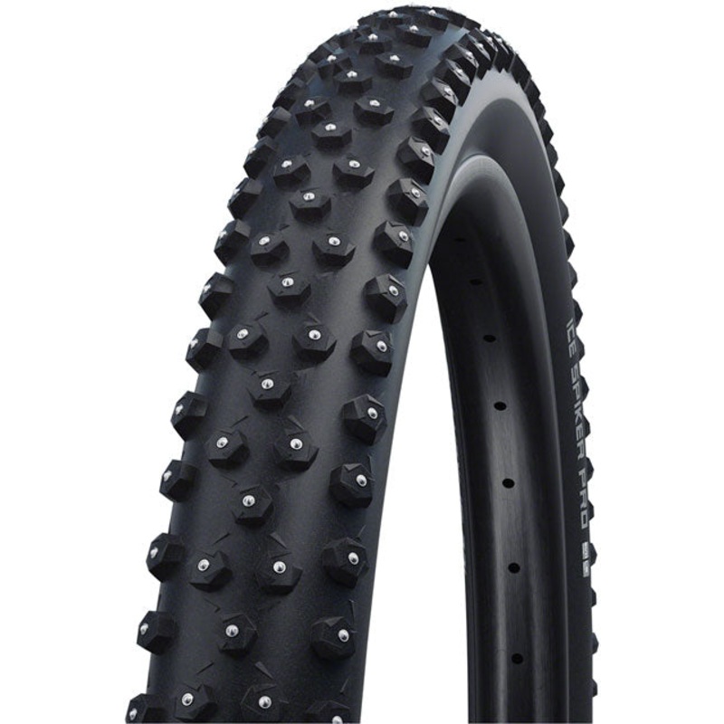 Schwalbe Ice Spiker Pro Tire - 27.5 x 2.6, Tubeless, Folding, Black, Performance, RaceGuard, Double Defense, 344 Aluminum Studs