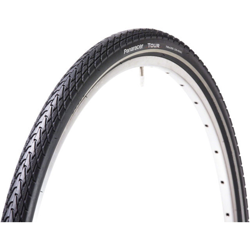 Panaracer Tour Tire - 26 x 1.75, Clincher, Steel, Black/Reflective