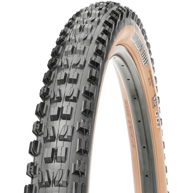 Maxxis Minion DHF Tire - 27.5 x 2.5, Tubeless, Folding, Black/Dark Tan, Dual,EXO, Wide Trail