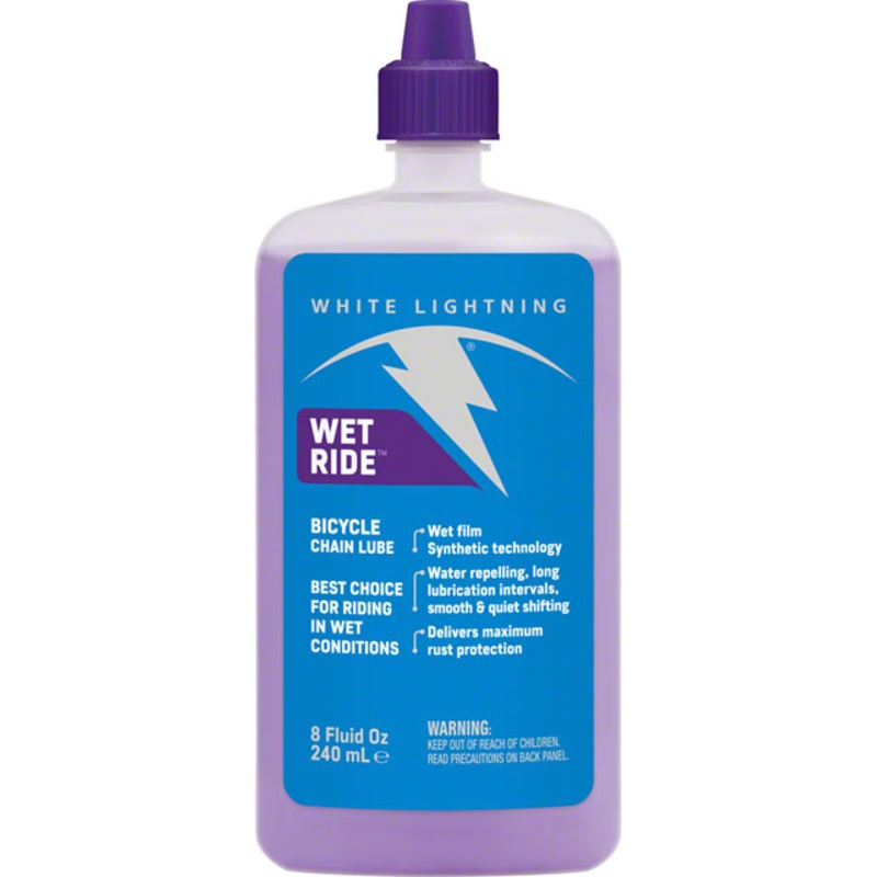 White Lightning Wet Ride Bike Chain Lube - 8 fl oz, Drip