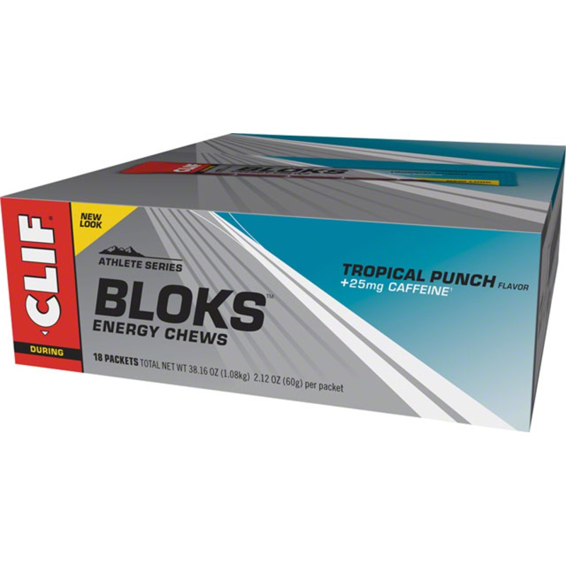 Clif Shot Bloks: Tropical Punch with 25mg Caffeine Box of 18