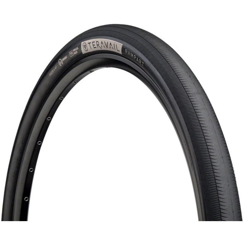 Teravail Rampart Tire - 650b x 47, Tubeless, Folding, Black, Light and Supple, Fast Compound