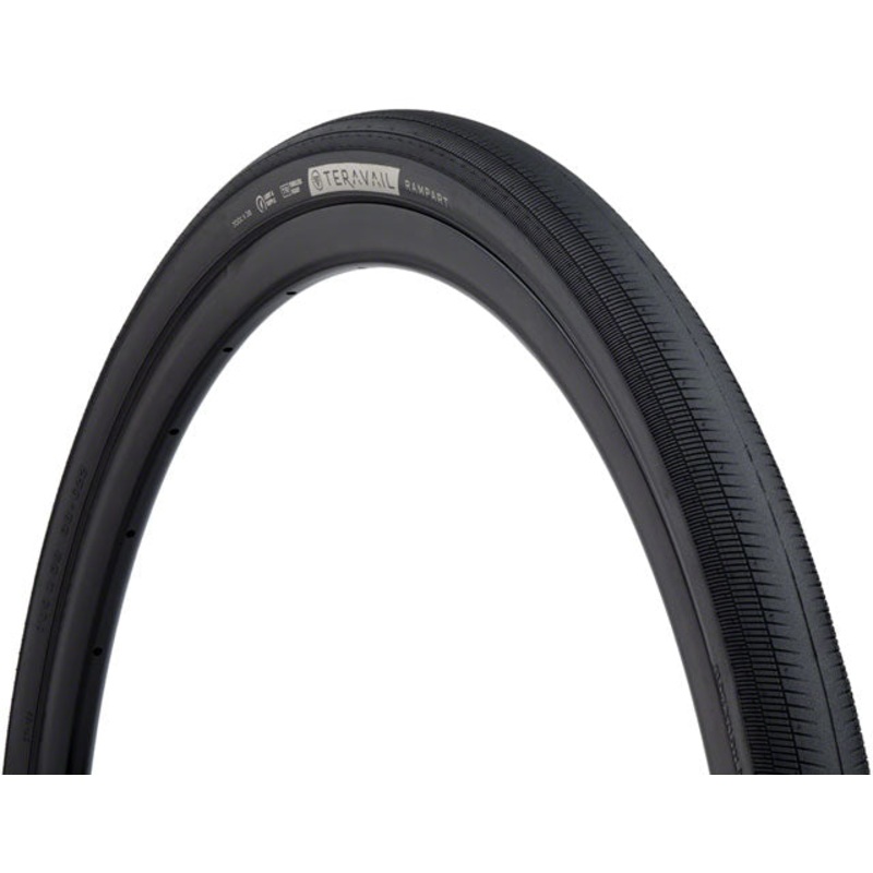 Teravail Rampart Tire - 700 x 38, Tubeless, Folding, Black, Light and Supple, Fast Compound