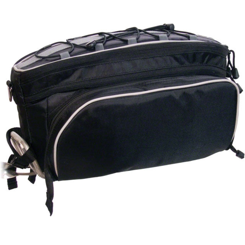 Banjo Brothers Rack Top Pannier Bag: Black