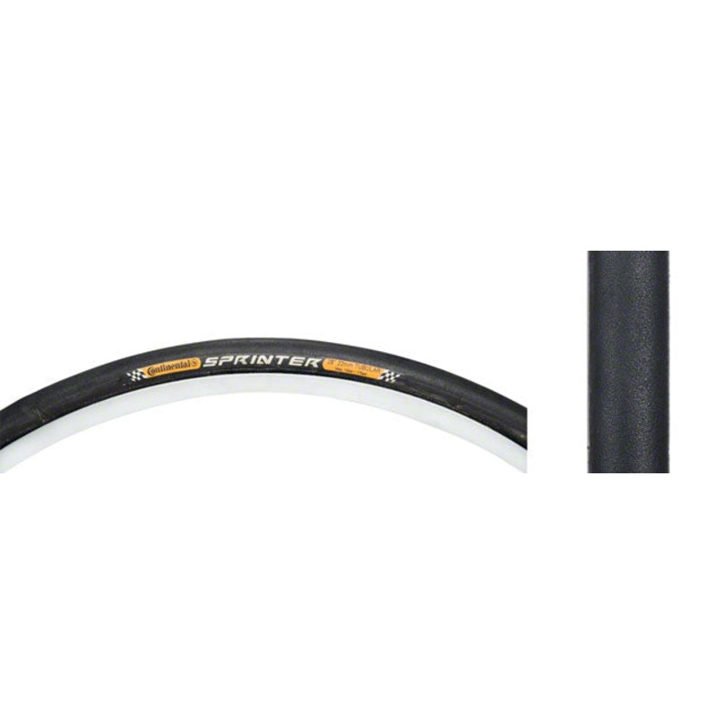 Continental Sprinter Tubular Tire - 650c x 22, Tubular, Folding, Black, 180tpi