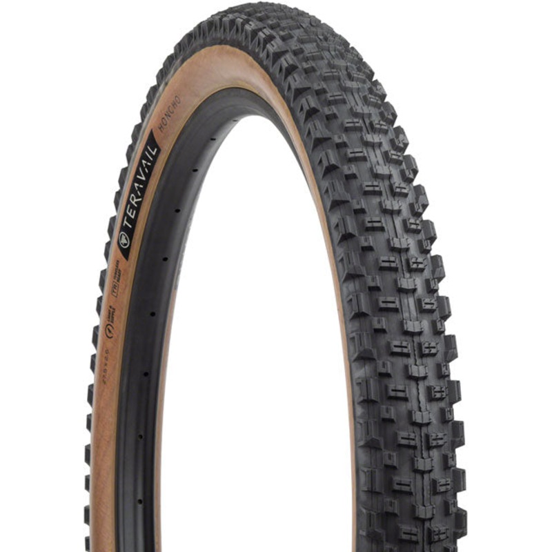 Teravail Honcho Tire - 27.5 x 2.6, Tubeless, Folding, Tan, Durable, Grip Compound