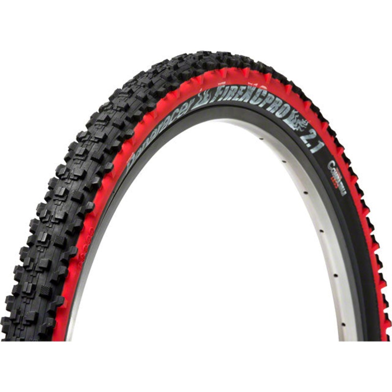 Panaracer Fire Pro Tire - 26 x 2 .1, Tubeless, Folding, Black/Red