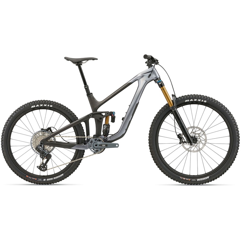 2025 Giant Reign Advanced 1 Men's Mountain Bike, Mercury/Raw Carbon