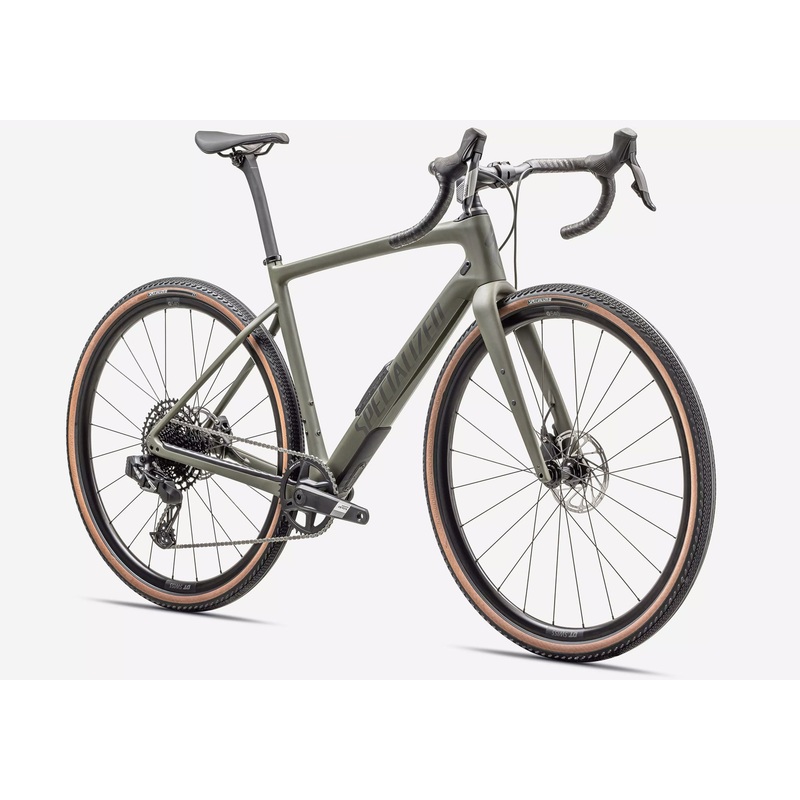 2025 Specialized Diverge Comp Carbon Unisex Gravel/Adventure Bike, Satin Oak Green/Smoke