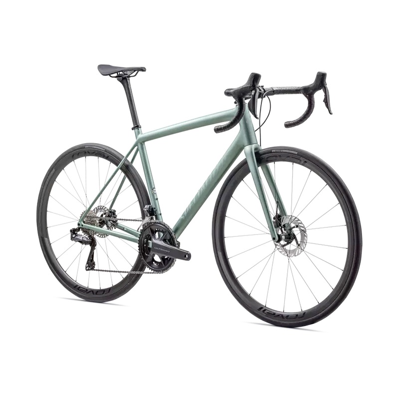 Specialized Aethos Pro, Shimano Ultegra Di2, Unisex Road Bike - Satin Metallic White Sage - Size 54