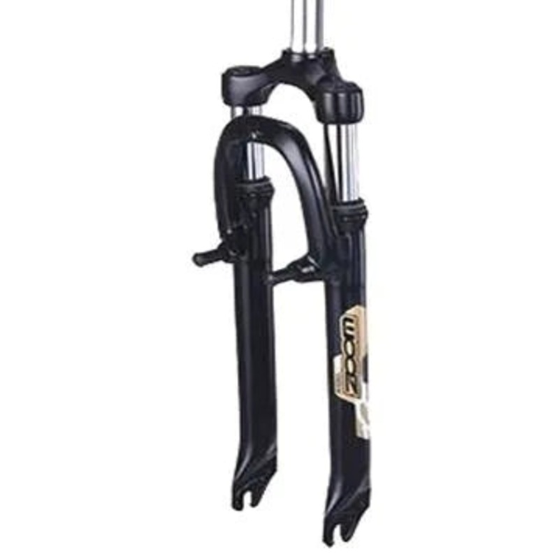 SUSPENSION FORK, Zoom, 20" threadless, 260mm stem, alloy crown, hi-ten brace & blade, V-Brake, 1 1/8", ID 25.4 - Black