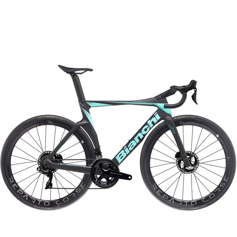 Bianchi Oltre Pro Road Bike Dura-Ace Di2 Compact - Graphite/Celeste