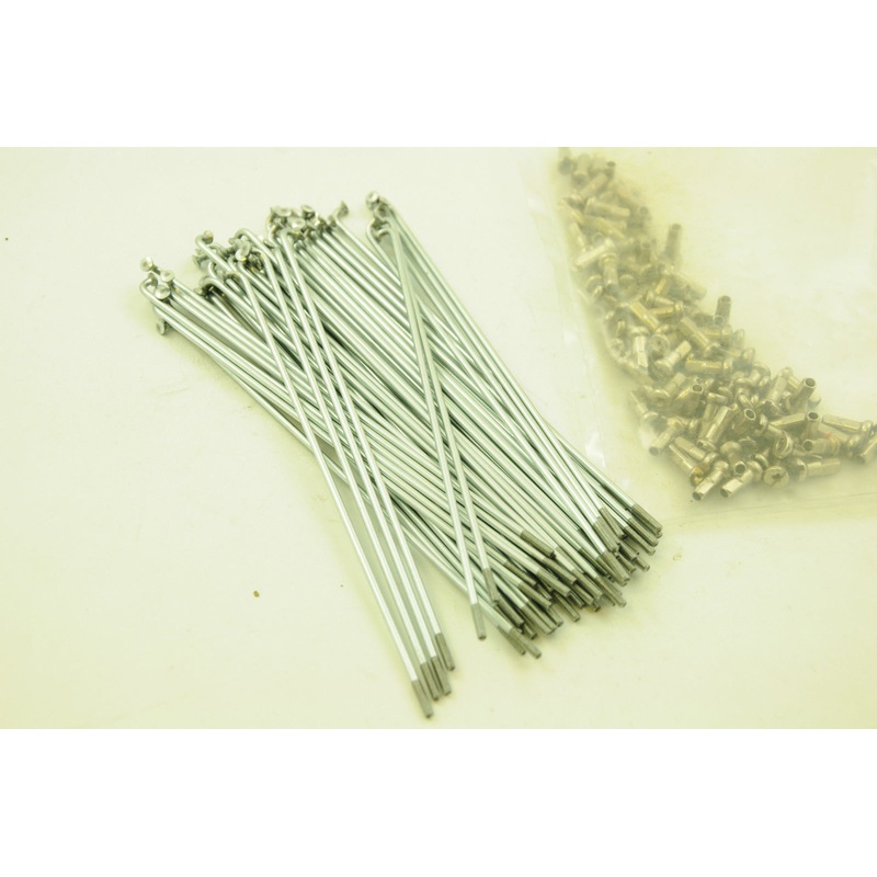 60 x 14 GAUGE 142mm SPOKES + NIPPLES BUILD OWN WHEEL KIDS BIKE ETC